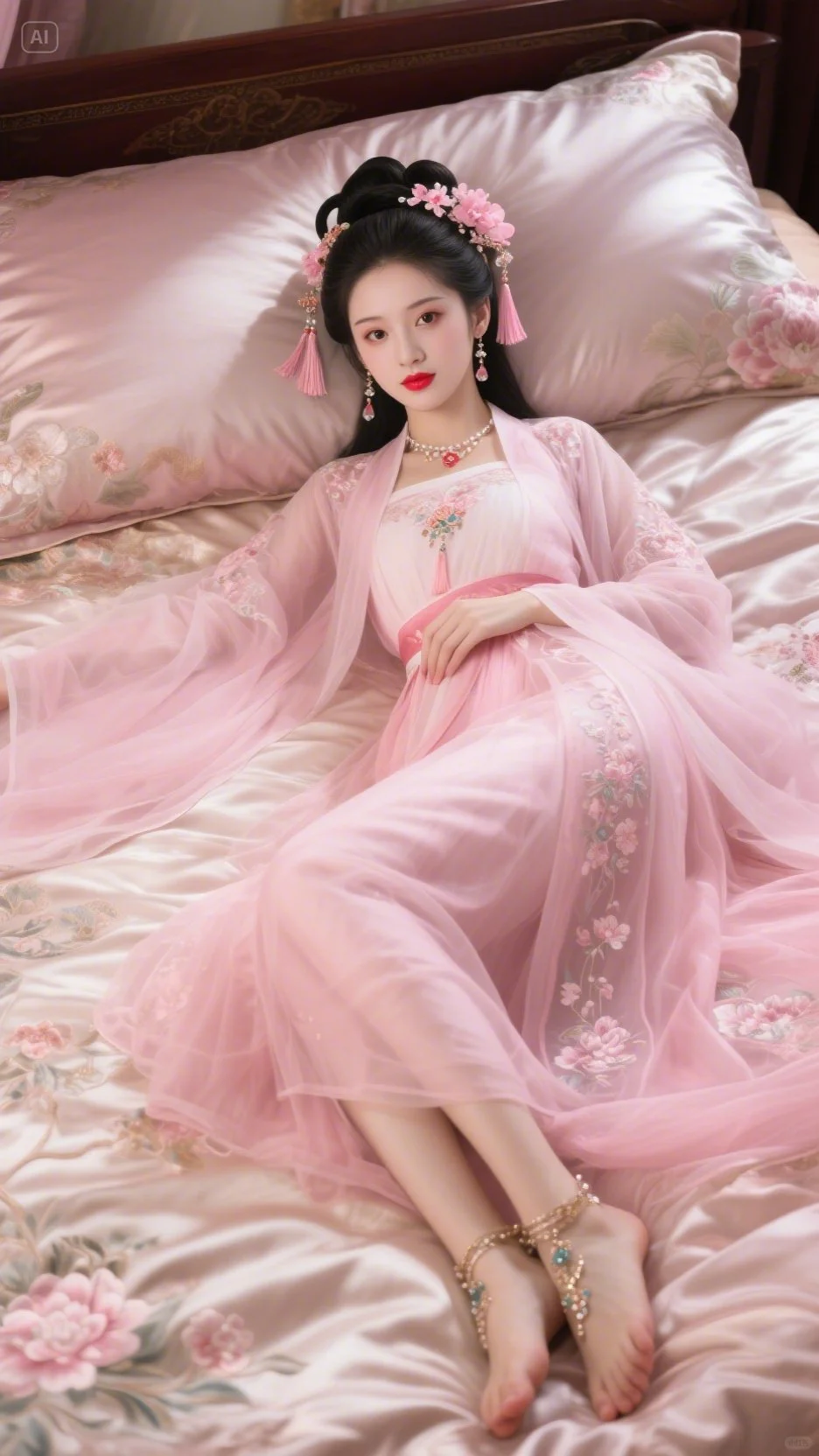 粉色甜心美女