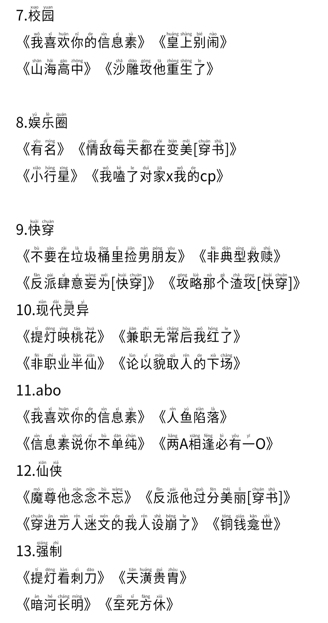 论原耽“四大名著”