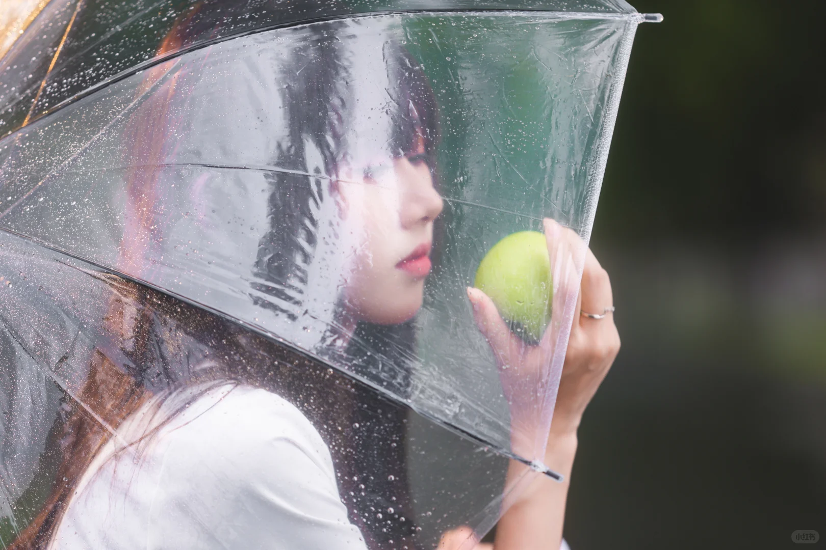 JK制服写真｜雨中水稻田里相约偷听盛夏