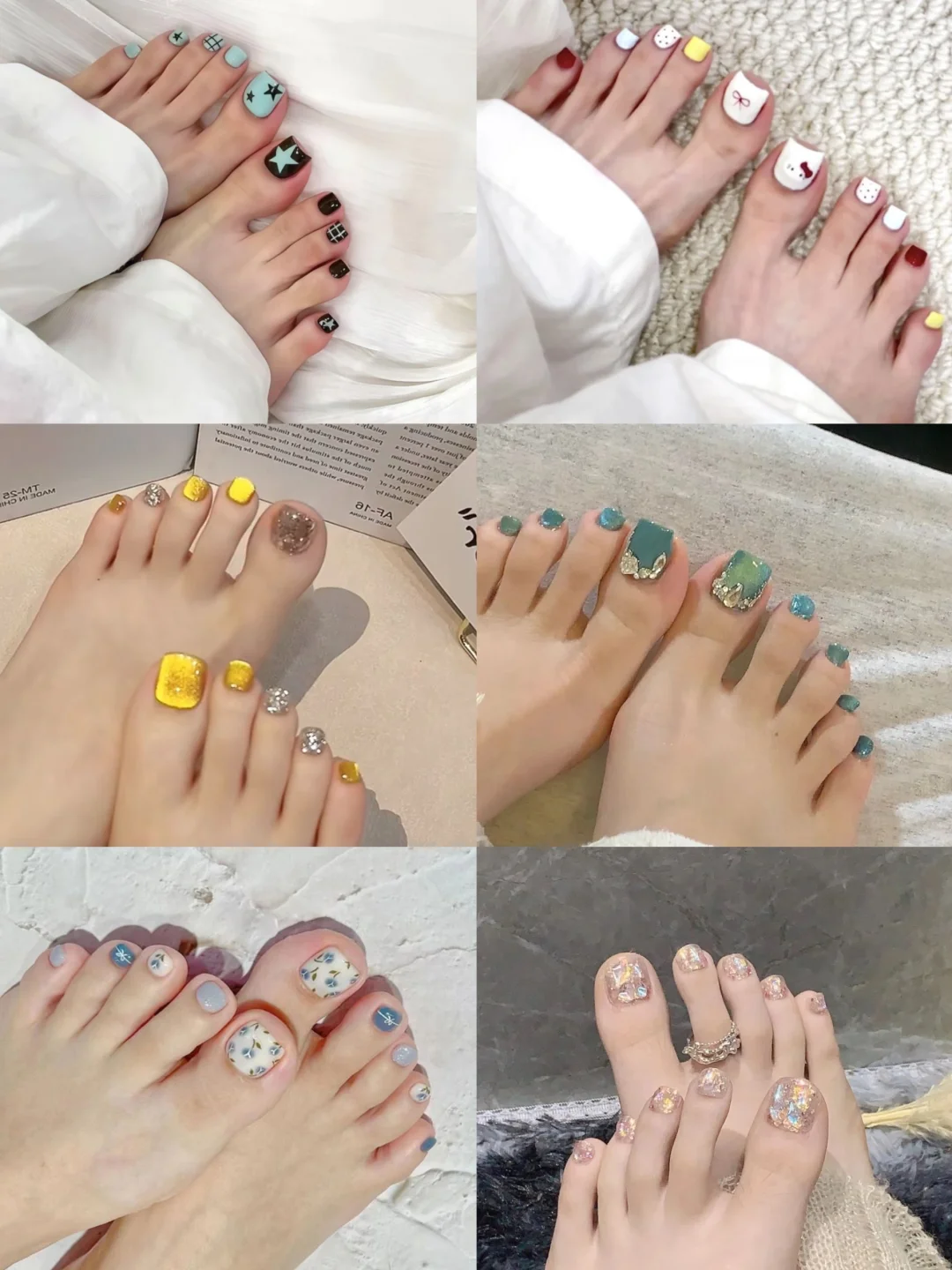 夏天了脚丫也要美甲炒鸡显白美甲
