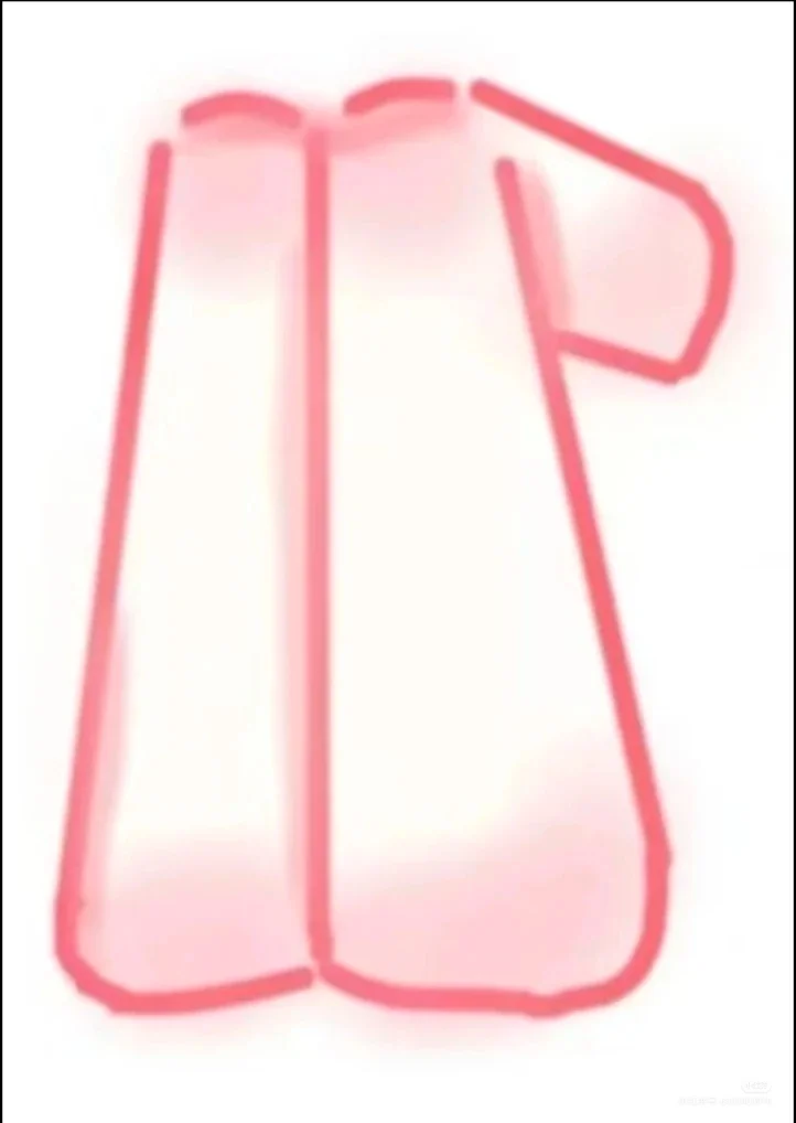 给脚画鞋子。