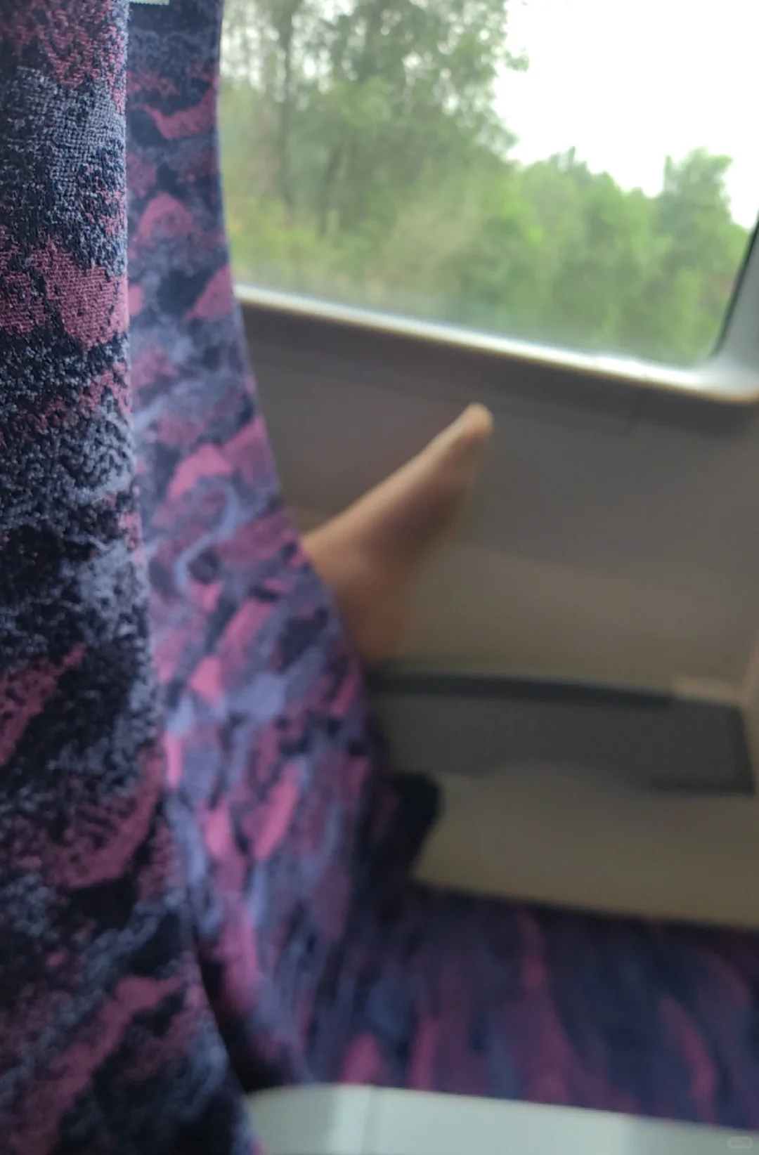 高铁上的美足