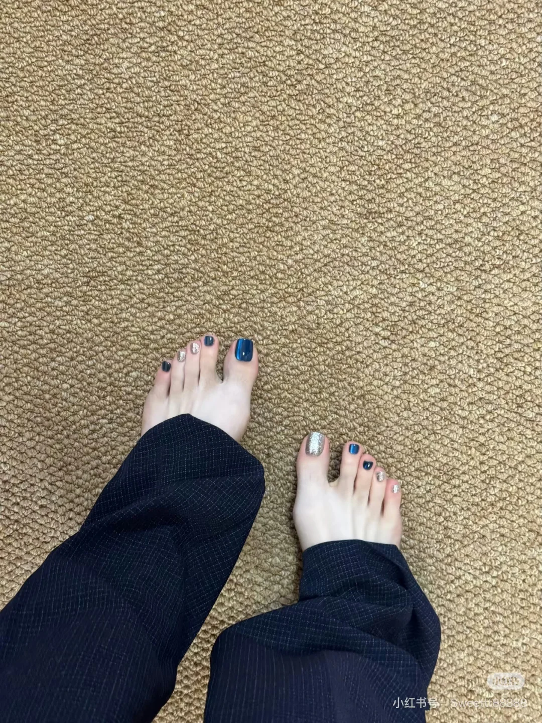 黄黑皮超真实！今天的趾甲美甲！真的好看！