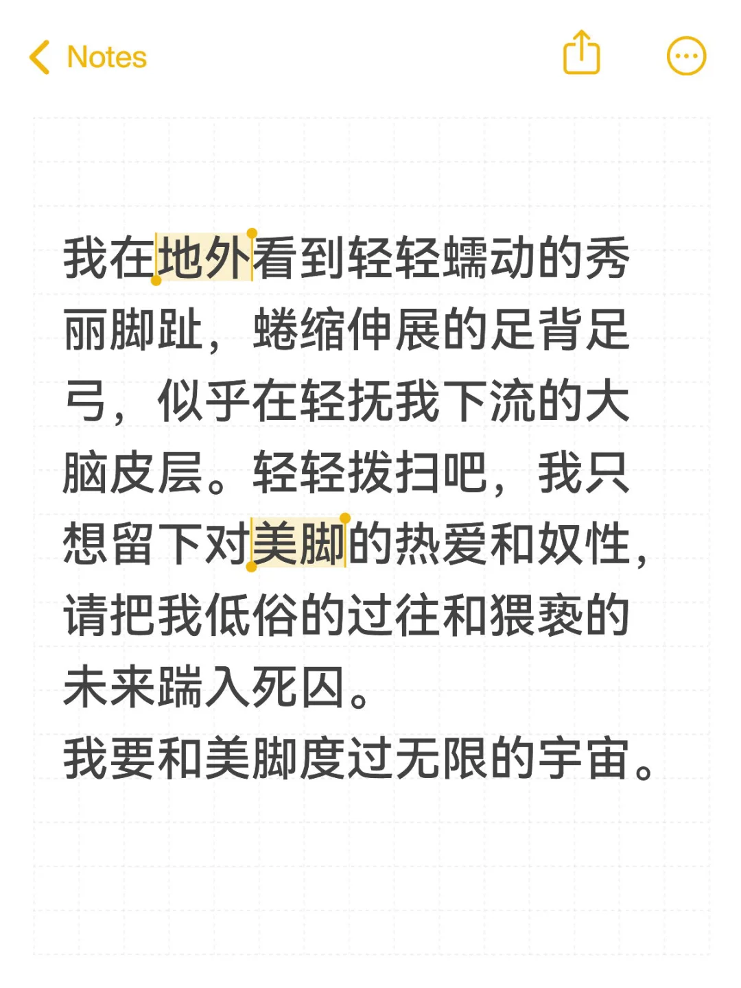 我要和美脚度过无限的宇宙