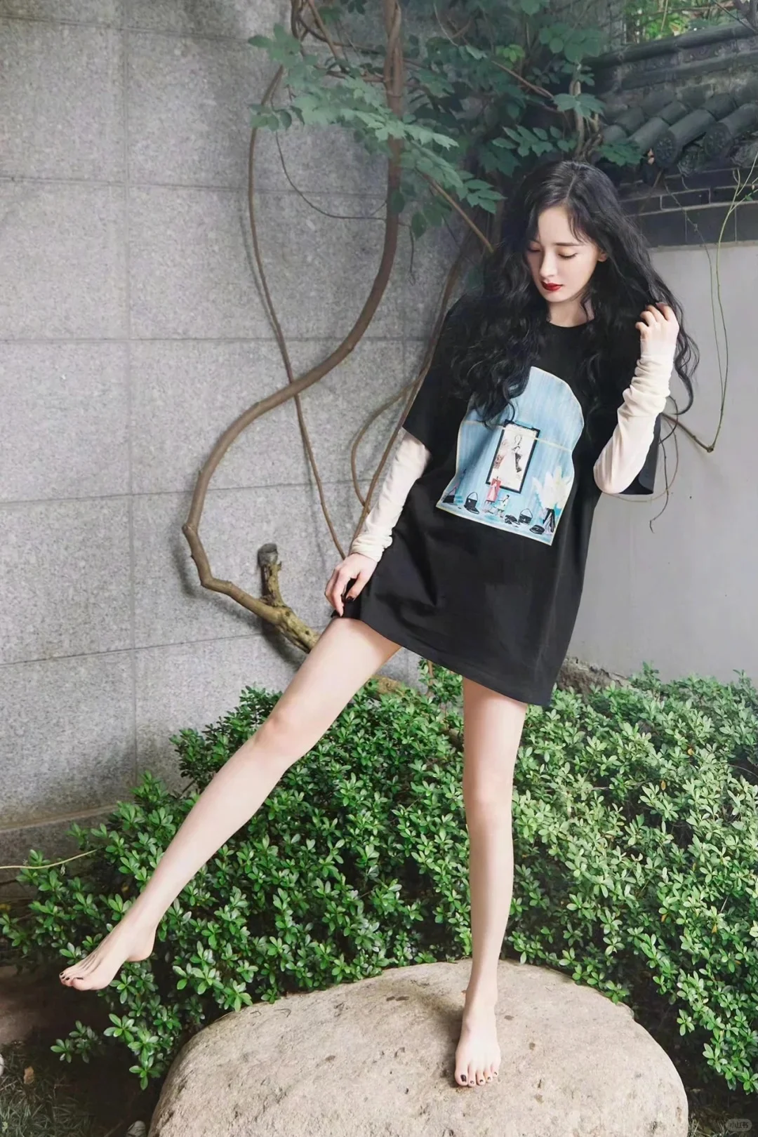 杨幂的美脚