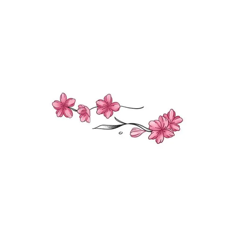 💕性感桃花纹身贴｜一秒变身纯欲少女✨