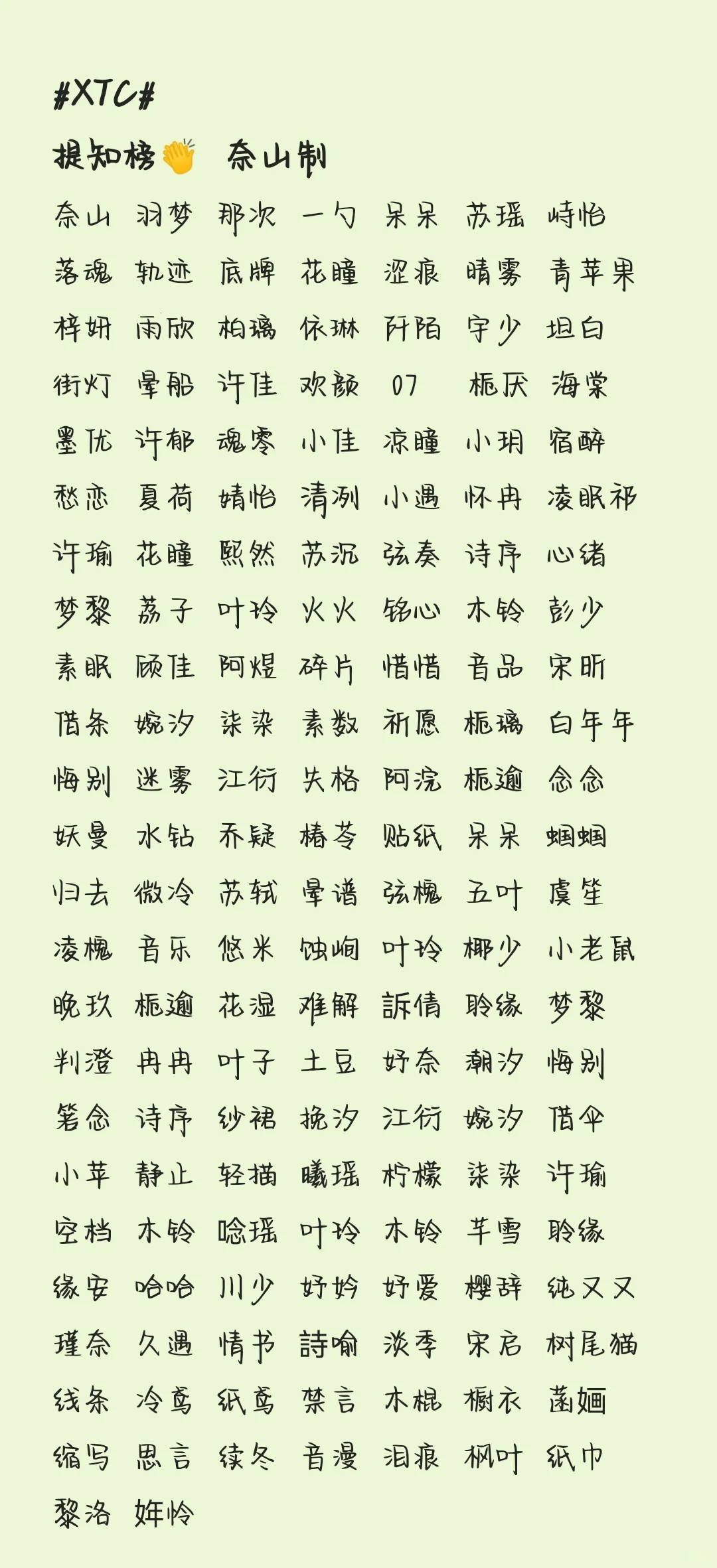 提知榜 快来看看上面有没有你