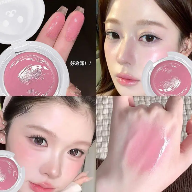 韩女嫩妹速成✨纯欲水光腮红膏测评！