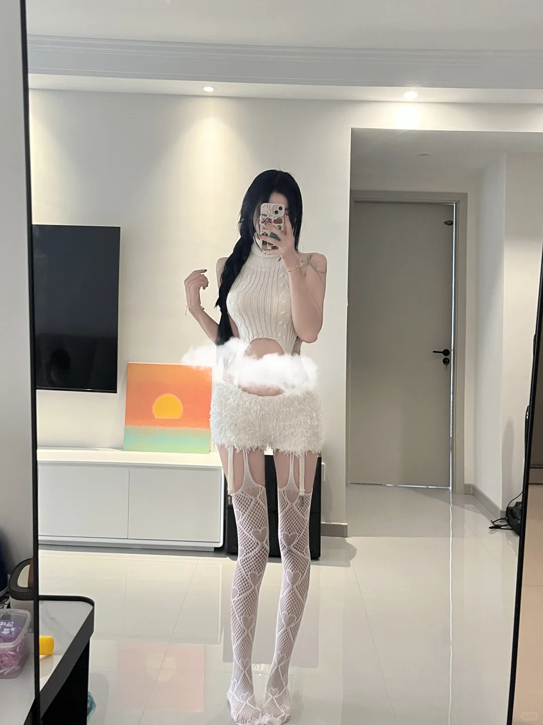 左滑上身纯欲套装！！