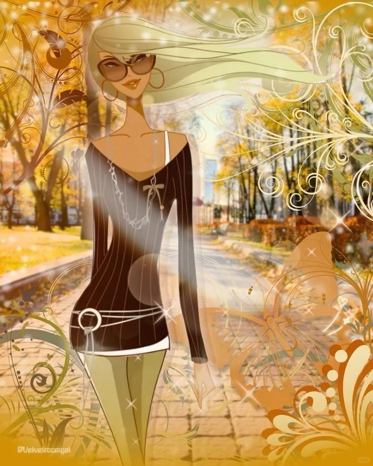 秋日里的摩登女郎