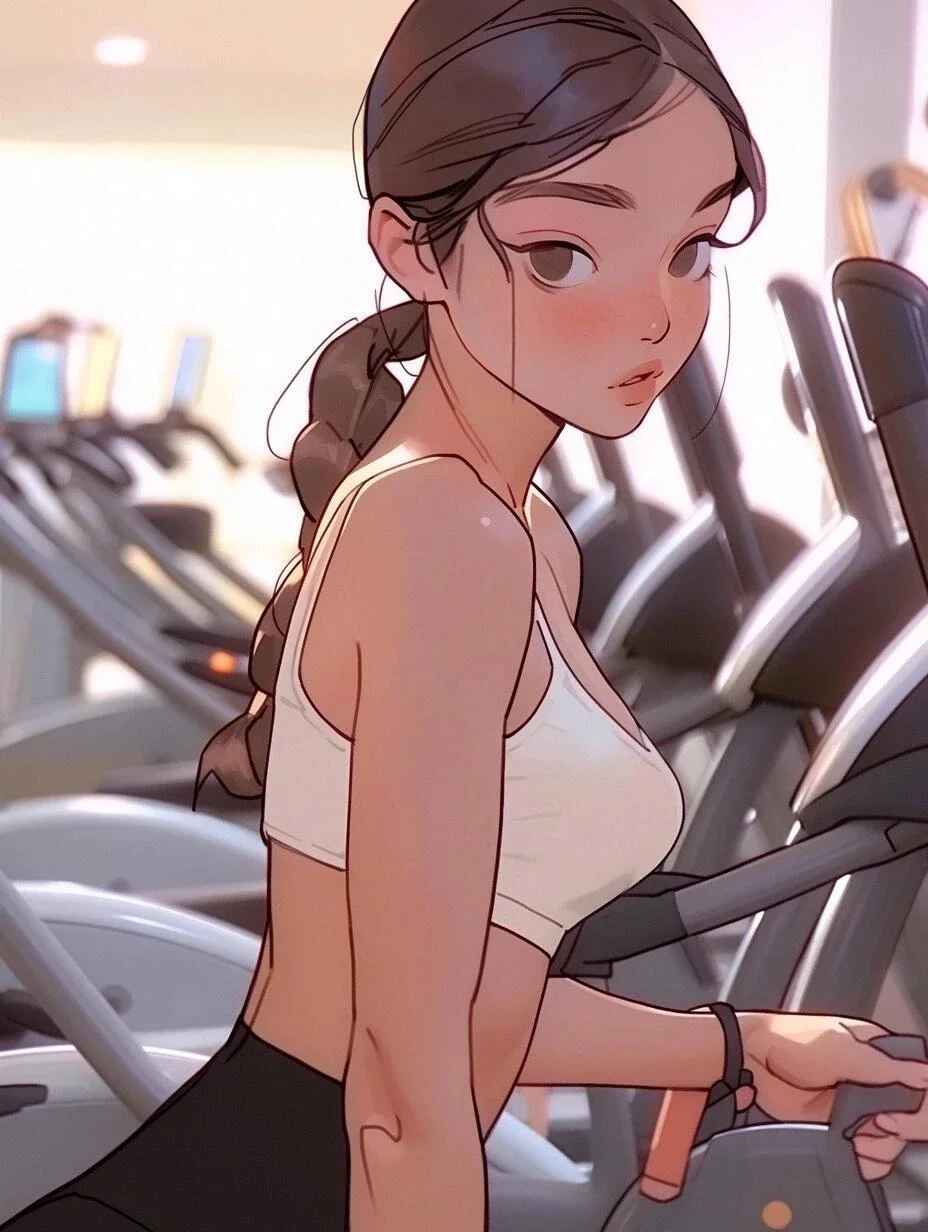 健身女头，运动的女孩就是这么美哇～