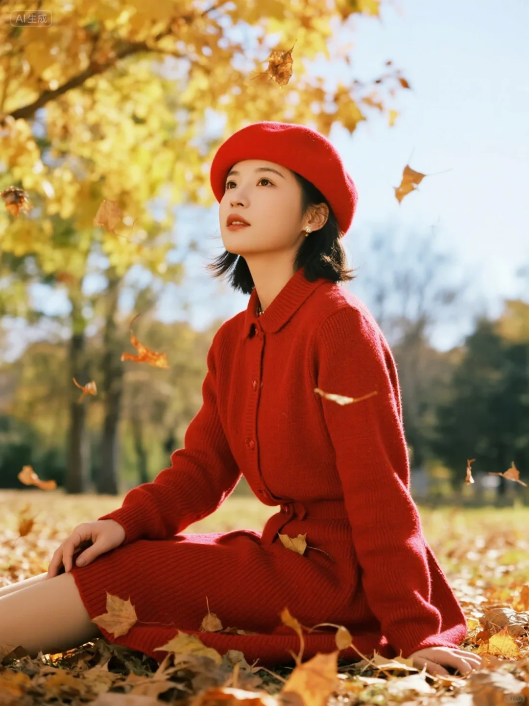秋日美女