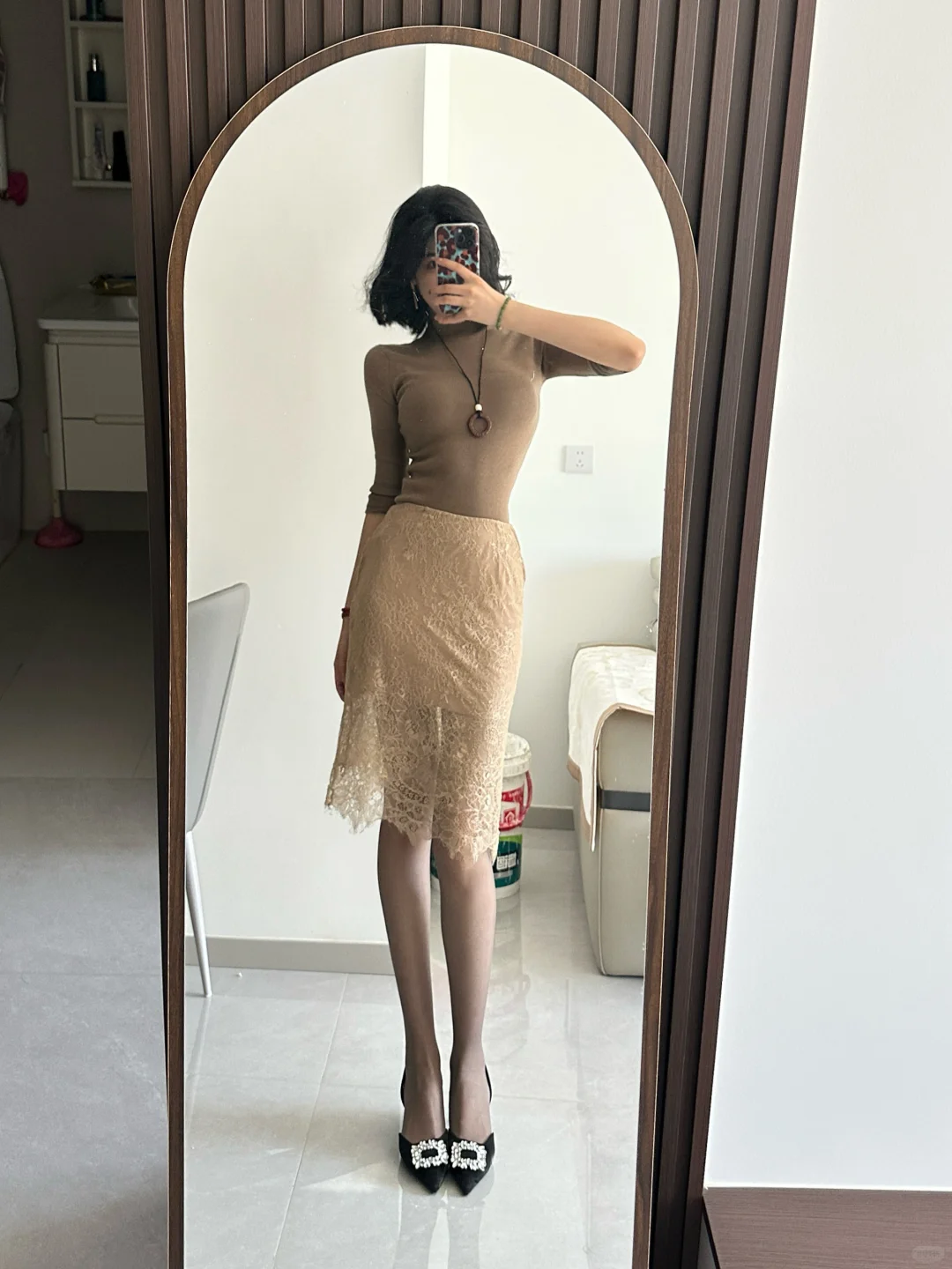 短发｜你不懂灰丝和蕾丝包臀裙