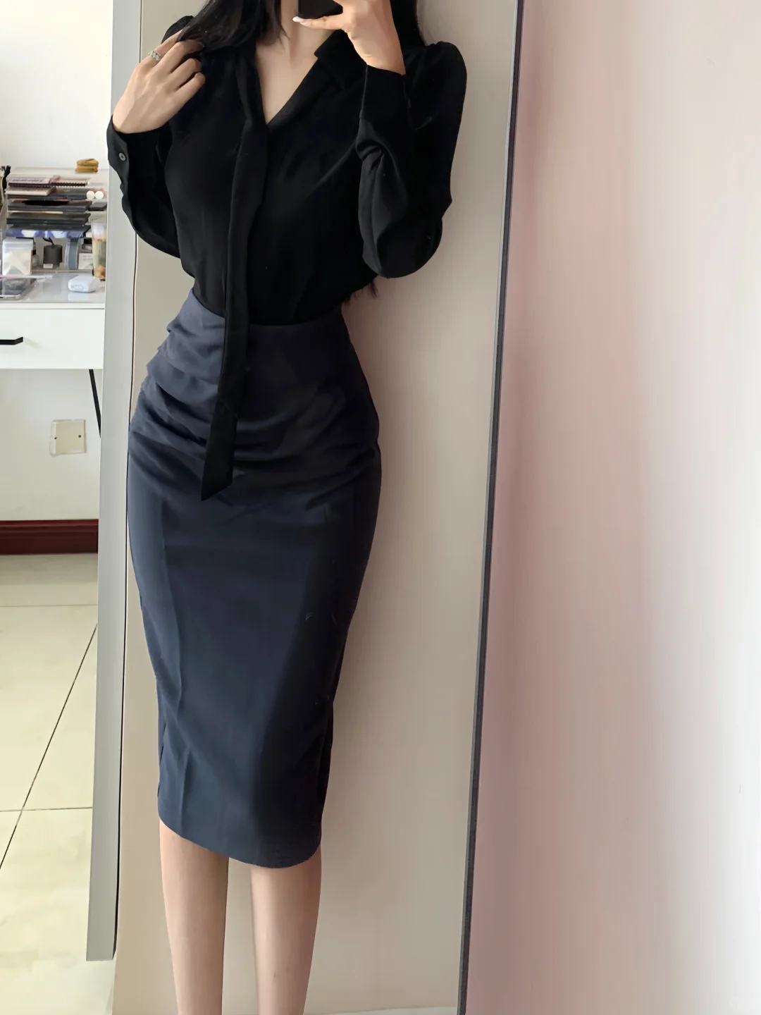 OOTD|167 气质衬衫➕包臀裙 金秘书穿搭绝👍