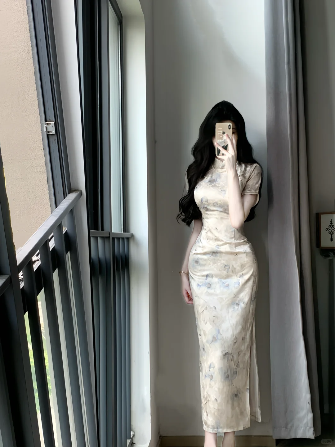 中式美学🎐这件旗袍好典雅!!