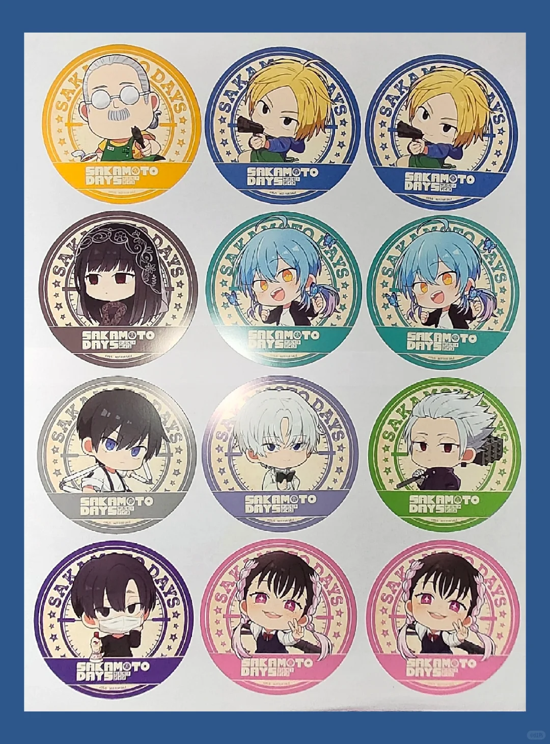 出坂本日常拍立得 特典圆卡杯垫