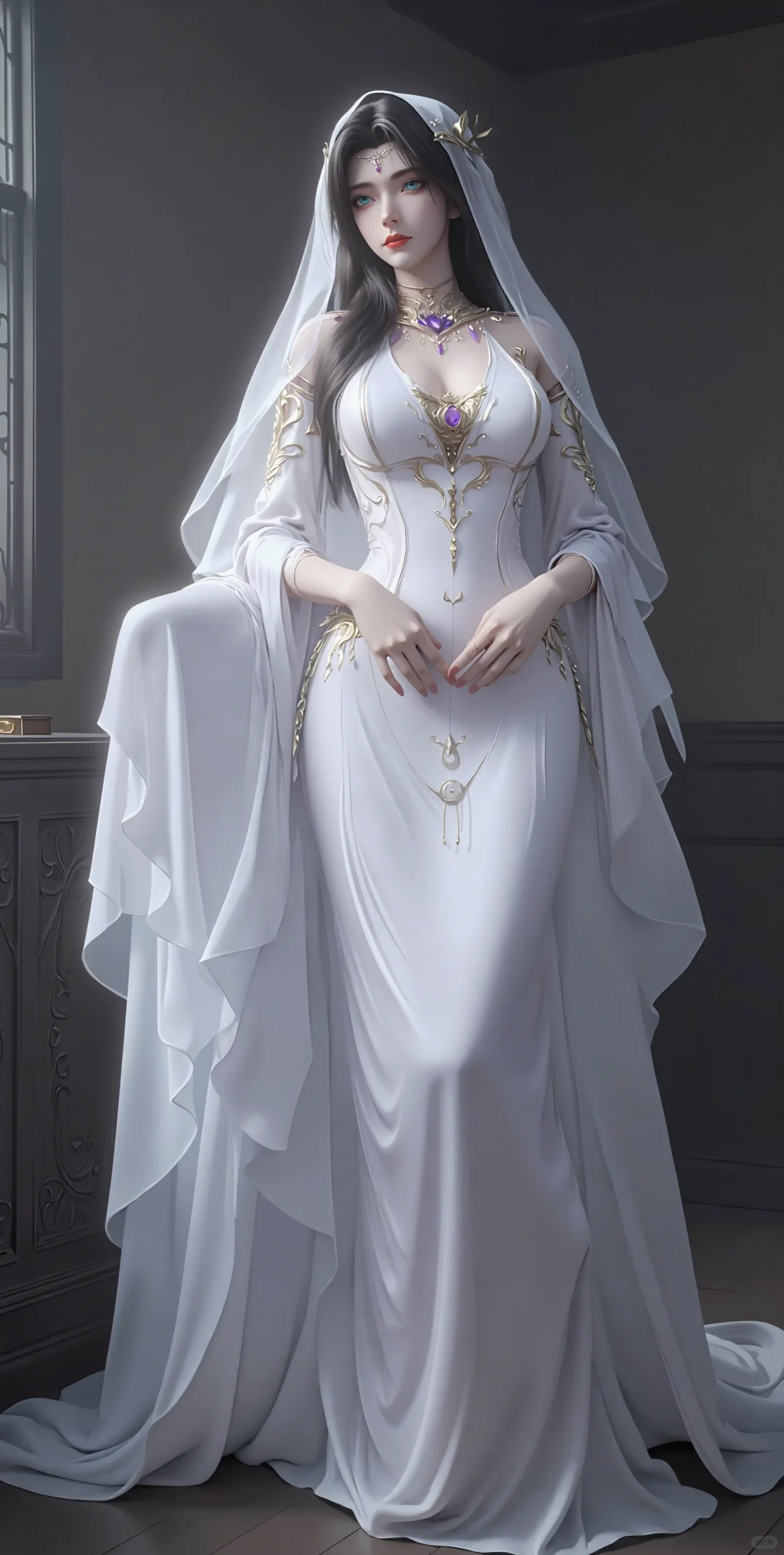 是误入了神界的美人啊~