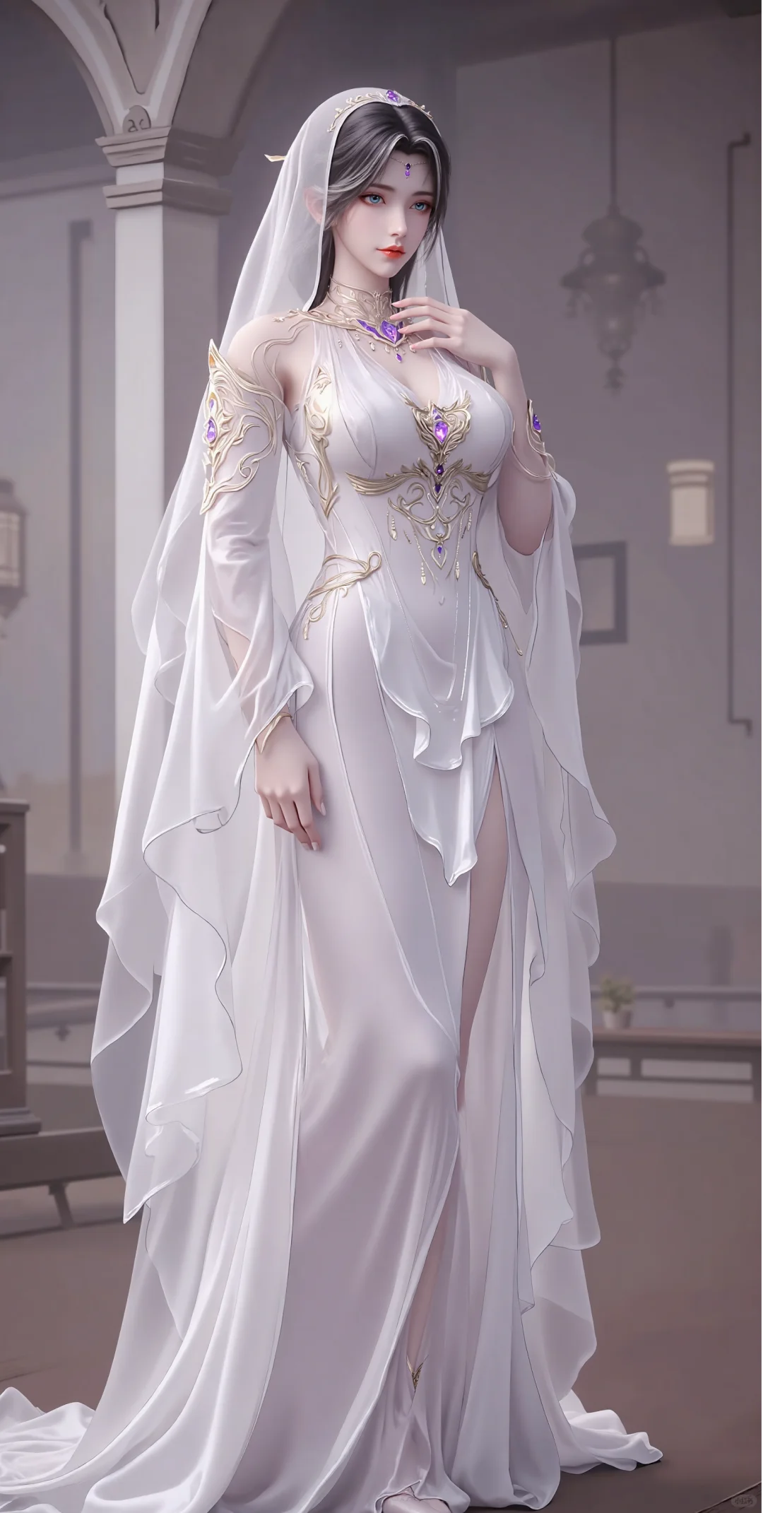 是误入了神界的美人啊~