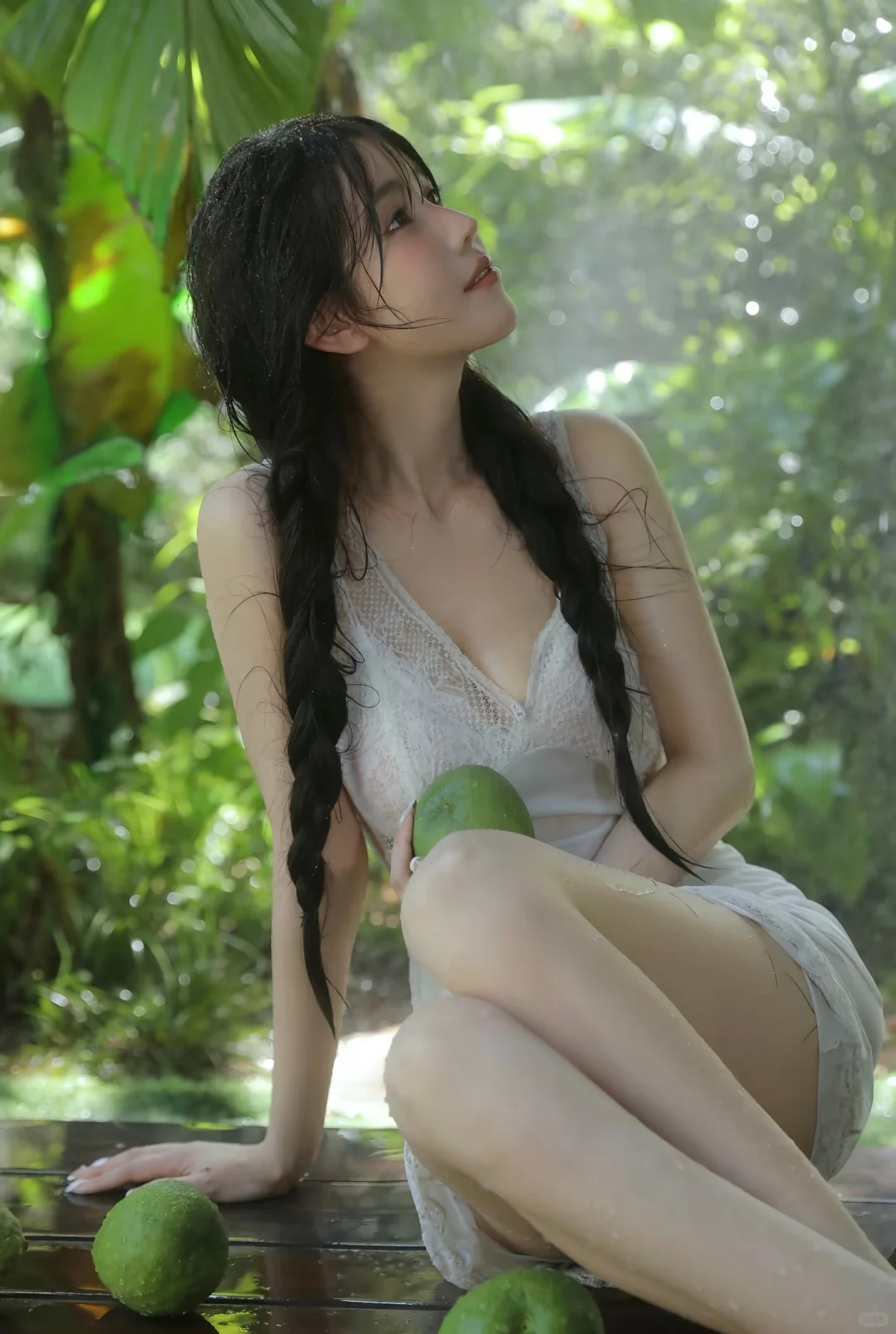 🌿【夏日治愈系】青柚少女的白肌