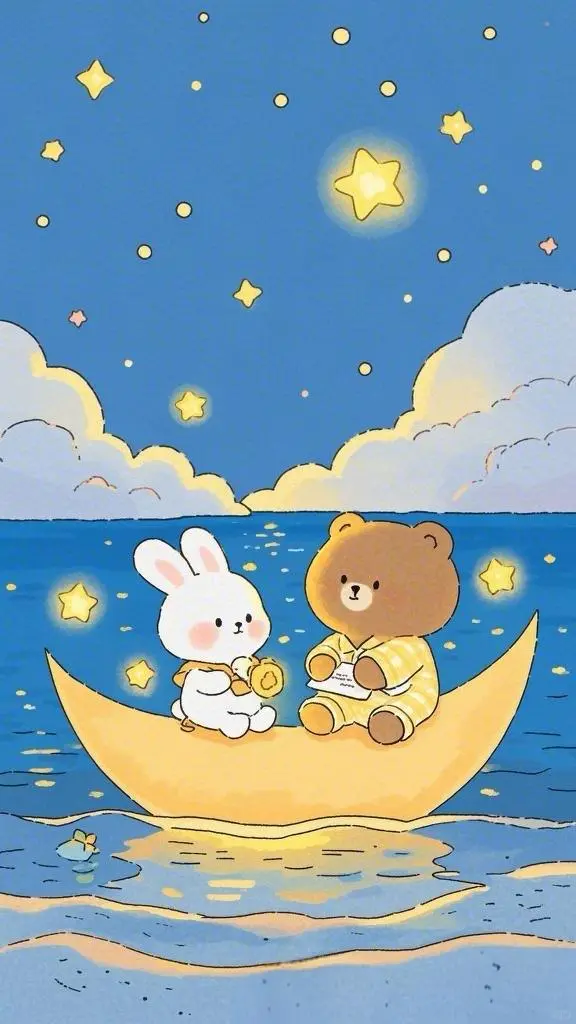 可爱壁纸｜小熊和小兔子