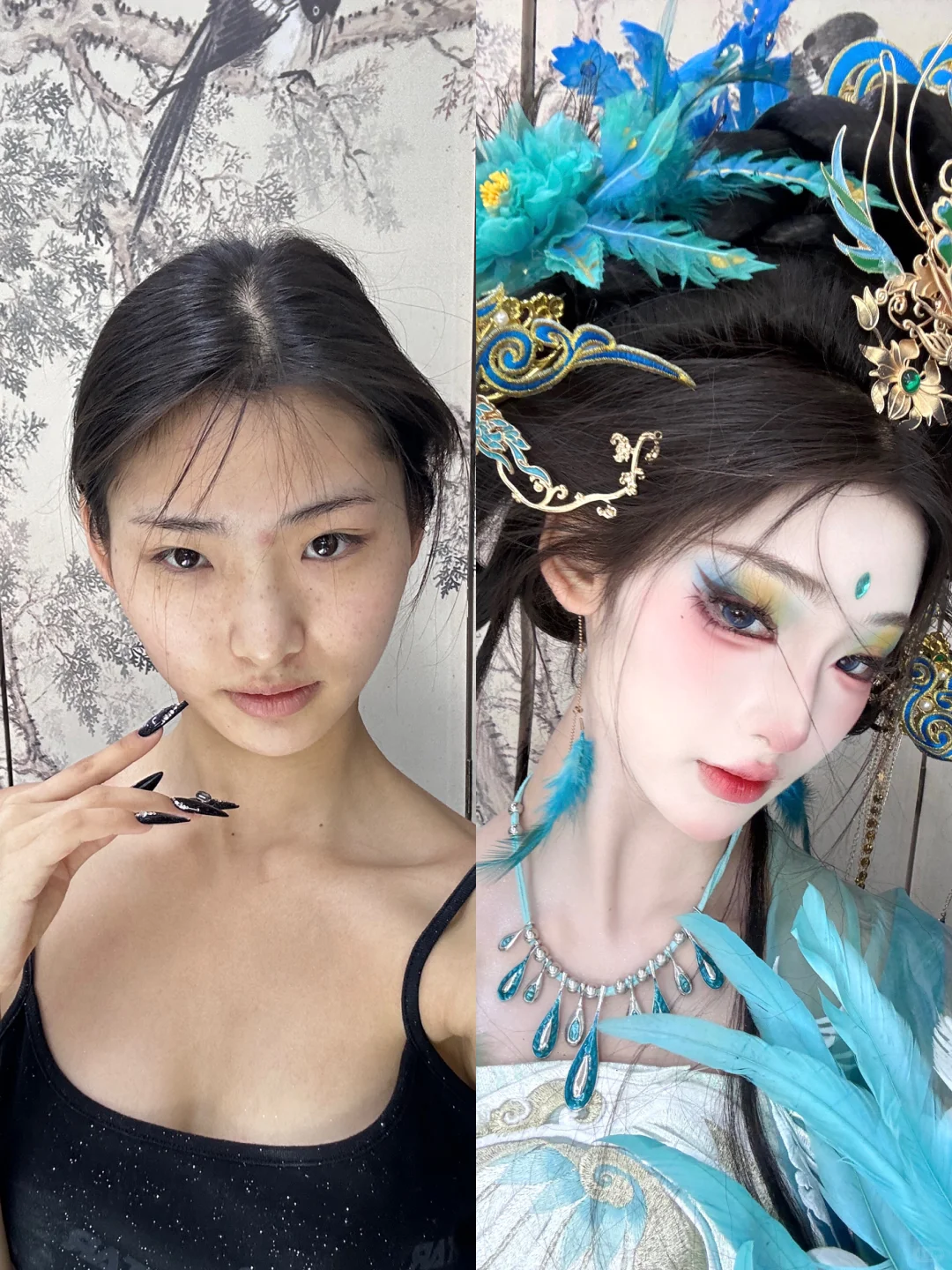 洛阳妆造｜挑战普通女大爆改孔雀神女！！