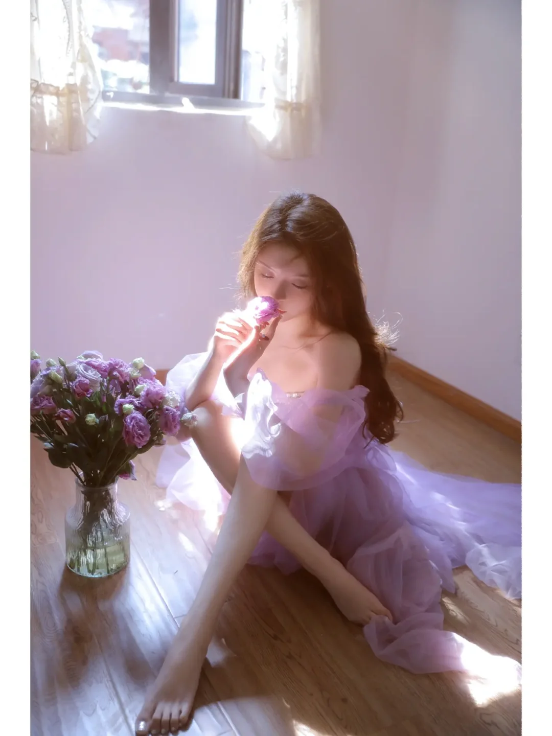温柔的紫色裙 轻私房写真 🌸我的客妹