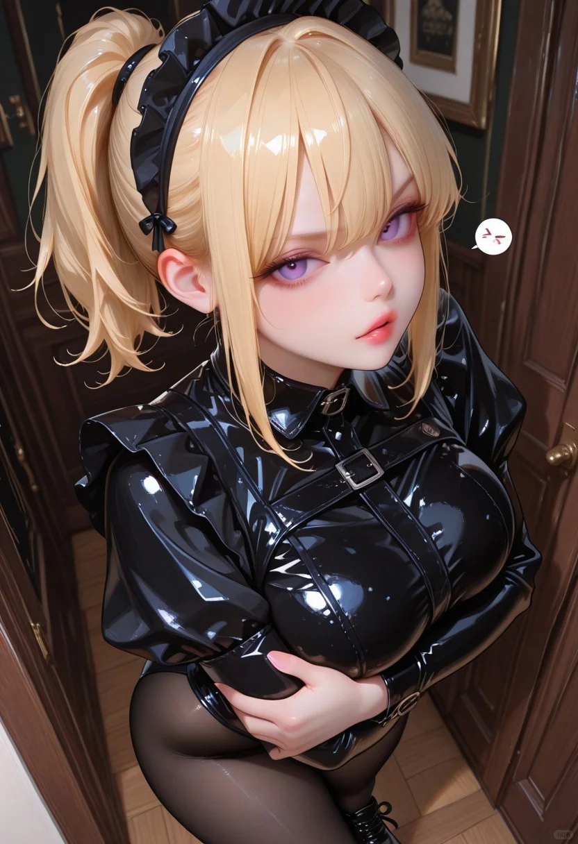 谁能拒绝这么又纯又欲的金发女仆呢！