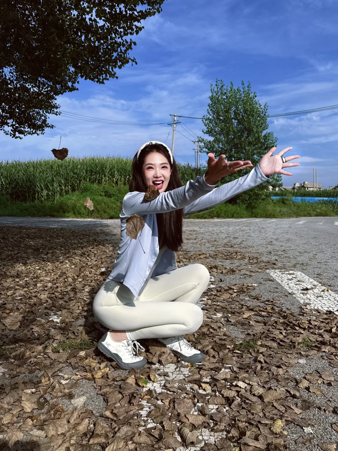 瑜伽女孩之东北的落叶🍂