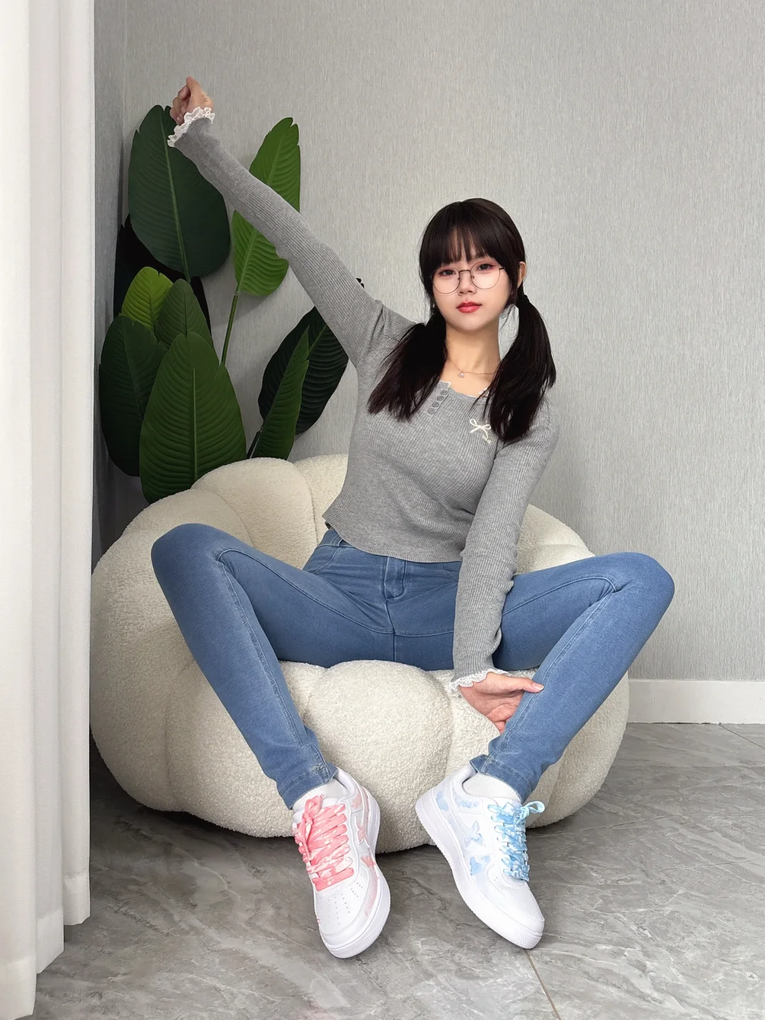 肉腿穿牛仔裤是无敌哒~