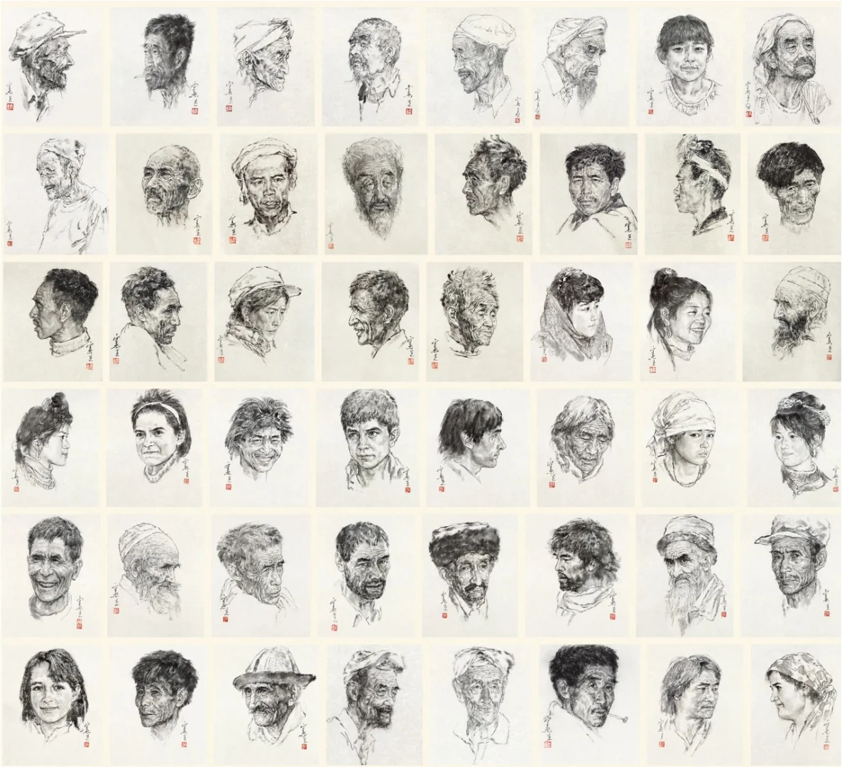 初学水墨画必备!吴宪生著《水墨头像临本》