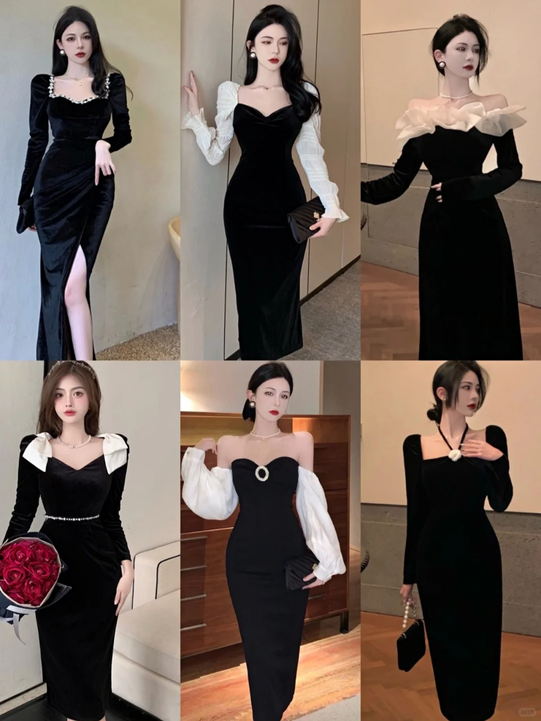 🌈黑色系高级感晚礼服✨气质女神范❤️