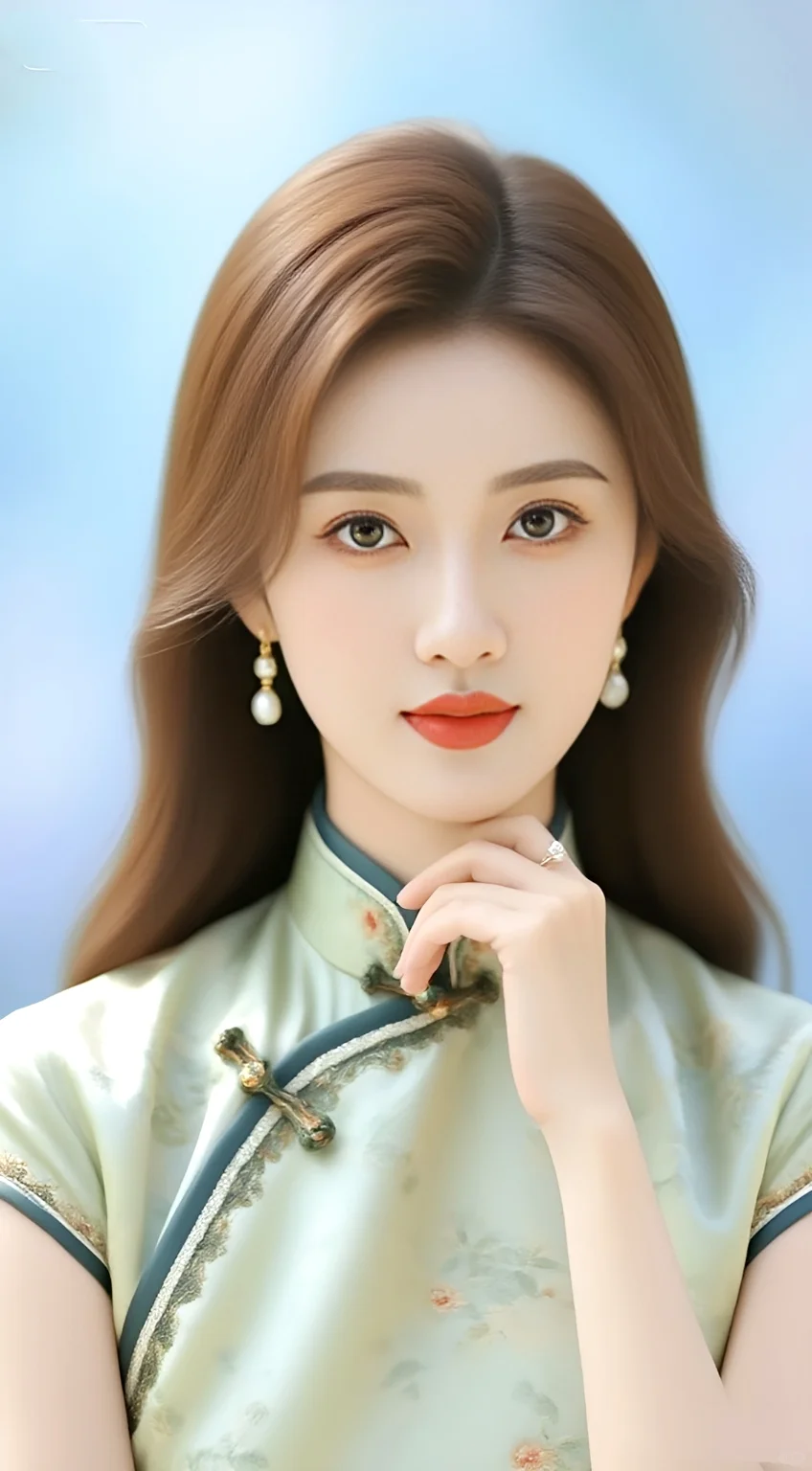 🤌托腮杀×新中式旗袍｜东方美人的氛围感