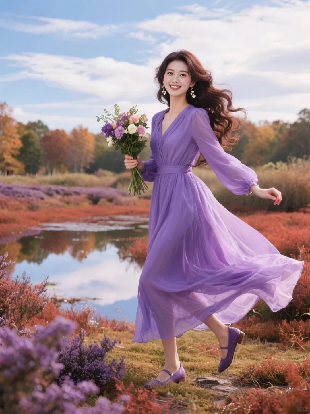 秋天🍂氛围感美女、美女图片、美女图片