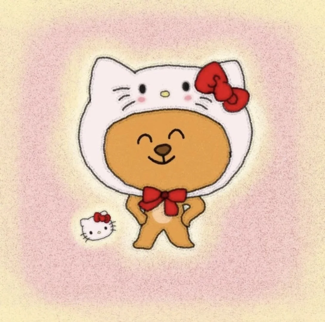 我的天，太可爱了吧！🐻🐱🐱