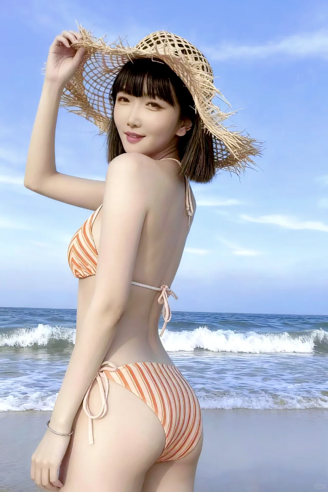 沙滩辣妹～美美的泳装