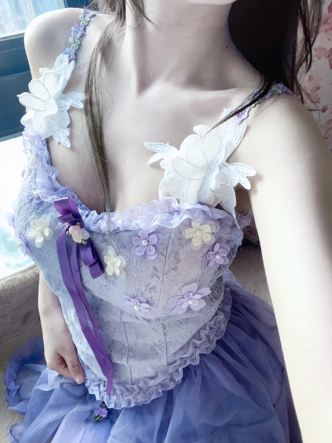 阳光下的浅紫色真的太甜了～