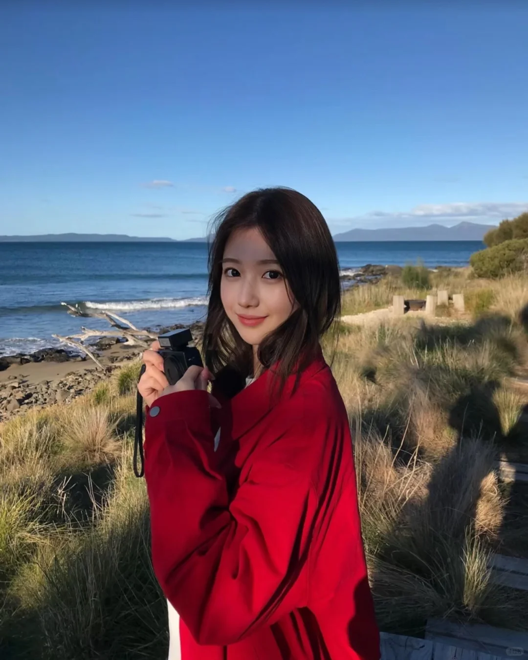 终于把美丽焊在脸上啦～大海真让人舒服🌊