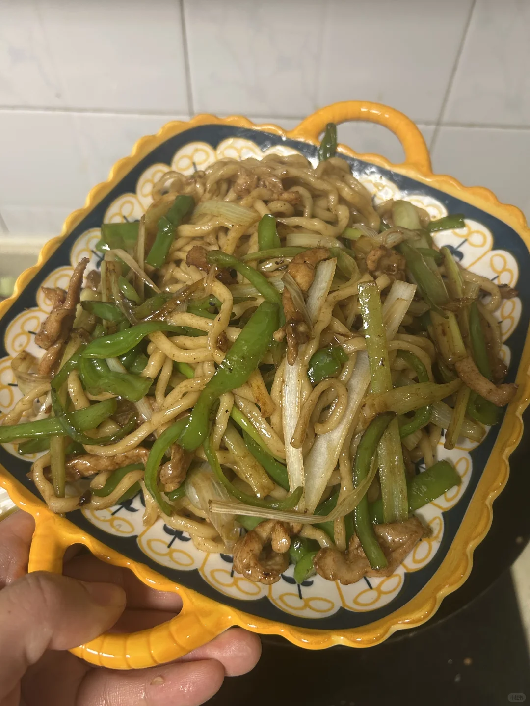 青椒肉丝炒面 完胜 夜市地摊炒面！