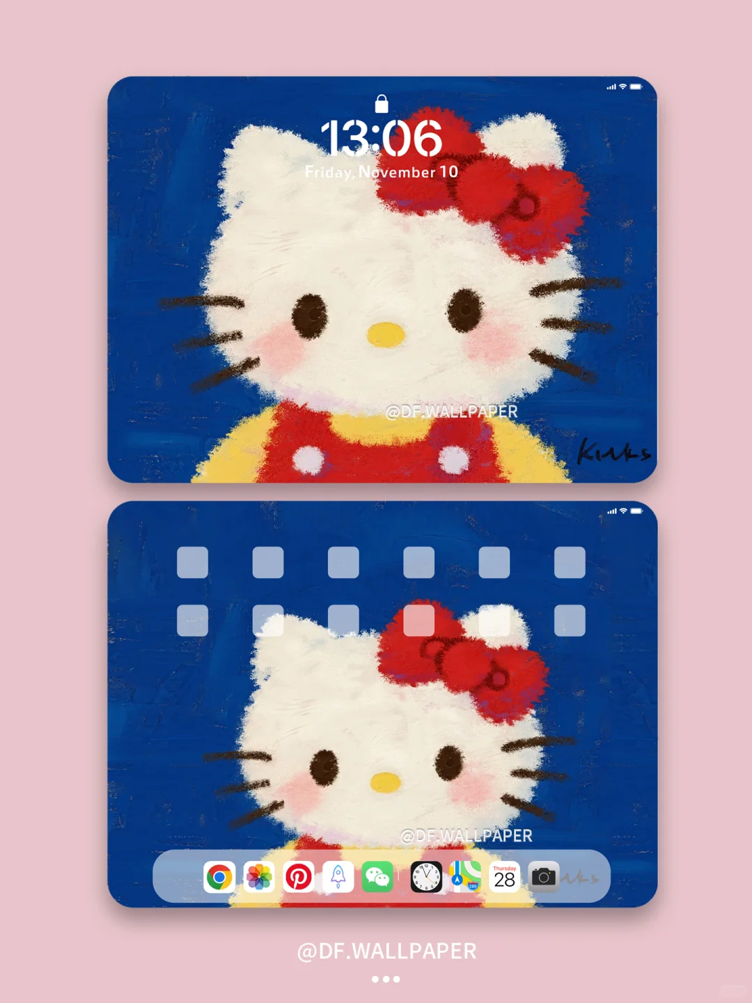 ipad壁纸｜大脸萌kitty｜INS风卡通壁纸