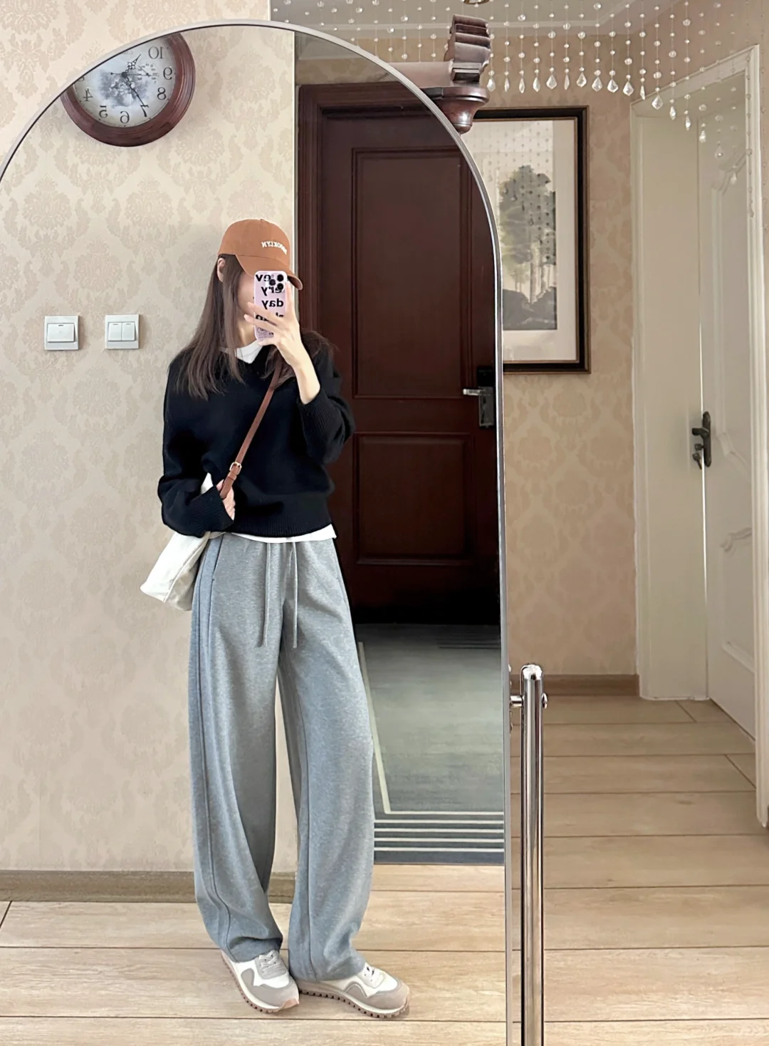 舒服黑灰🩶🎱针织衫+卫裤