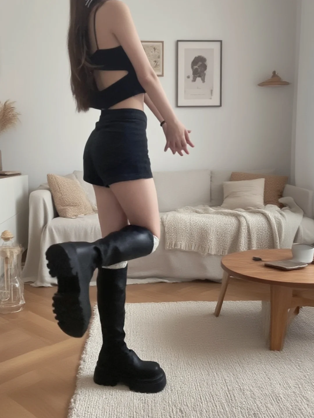 穿靴子漏出白边真的好看嘛？！