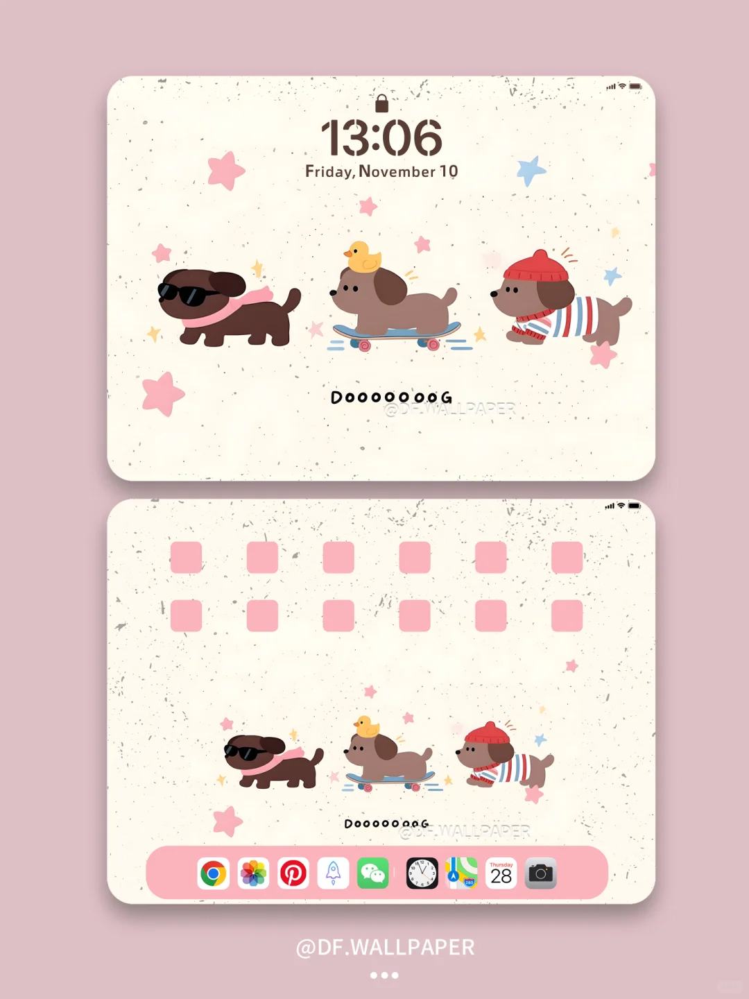 ipad壁纸｜可爱腊肠狗 ｜INS风卡通壁纸