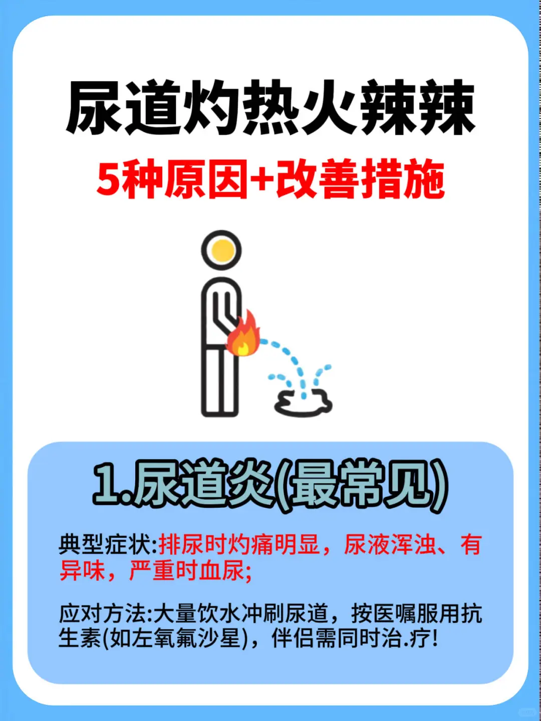 尿道灼热火辣辣？5 大原因速查！