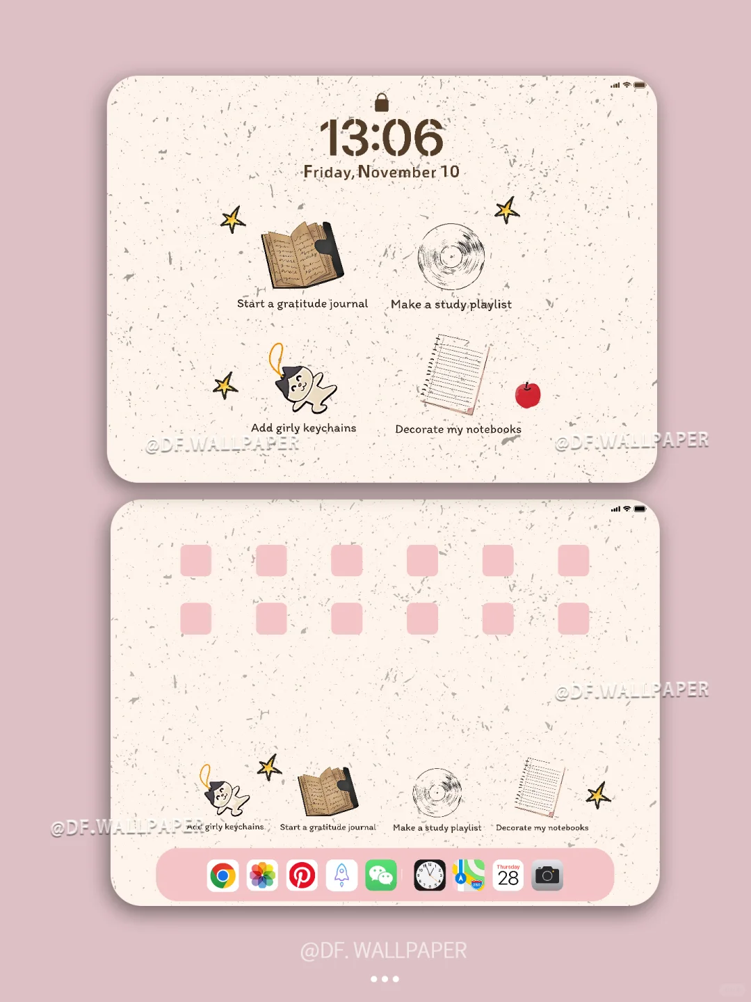 ipad壁纸｜可爱复古正念｜INS风卡通壁纸