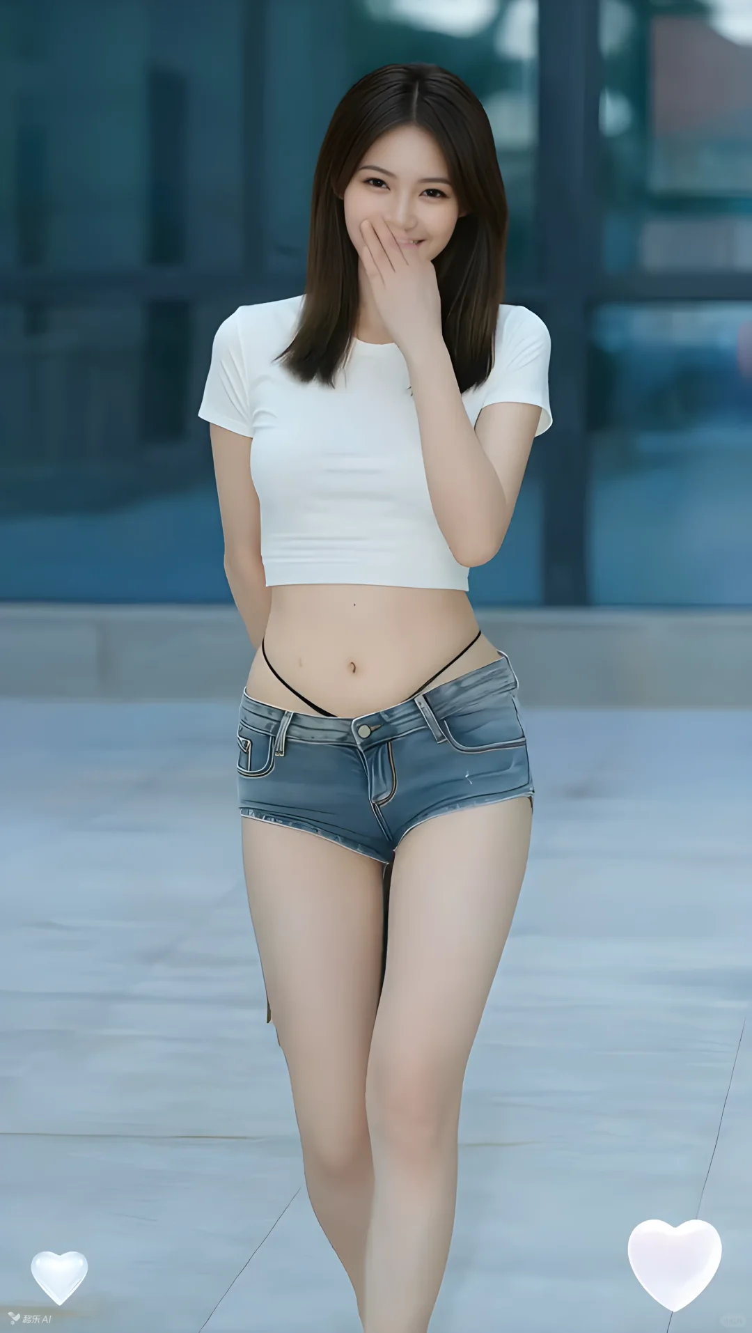 夏日少女感公式：白衬衫 + 牛仔热裤 yyds