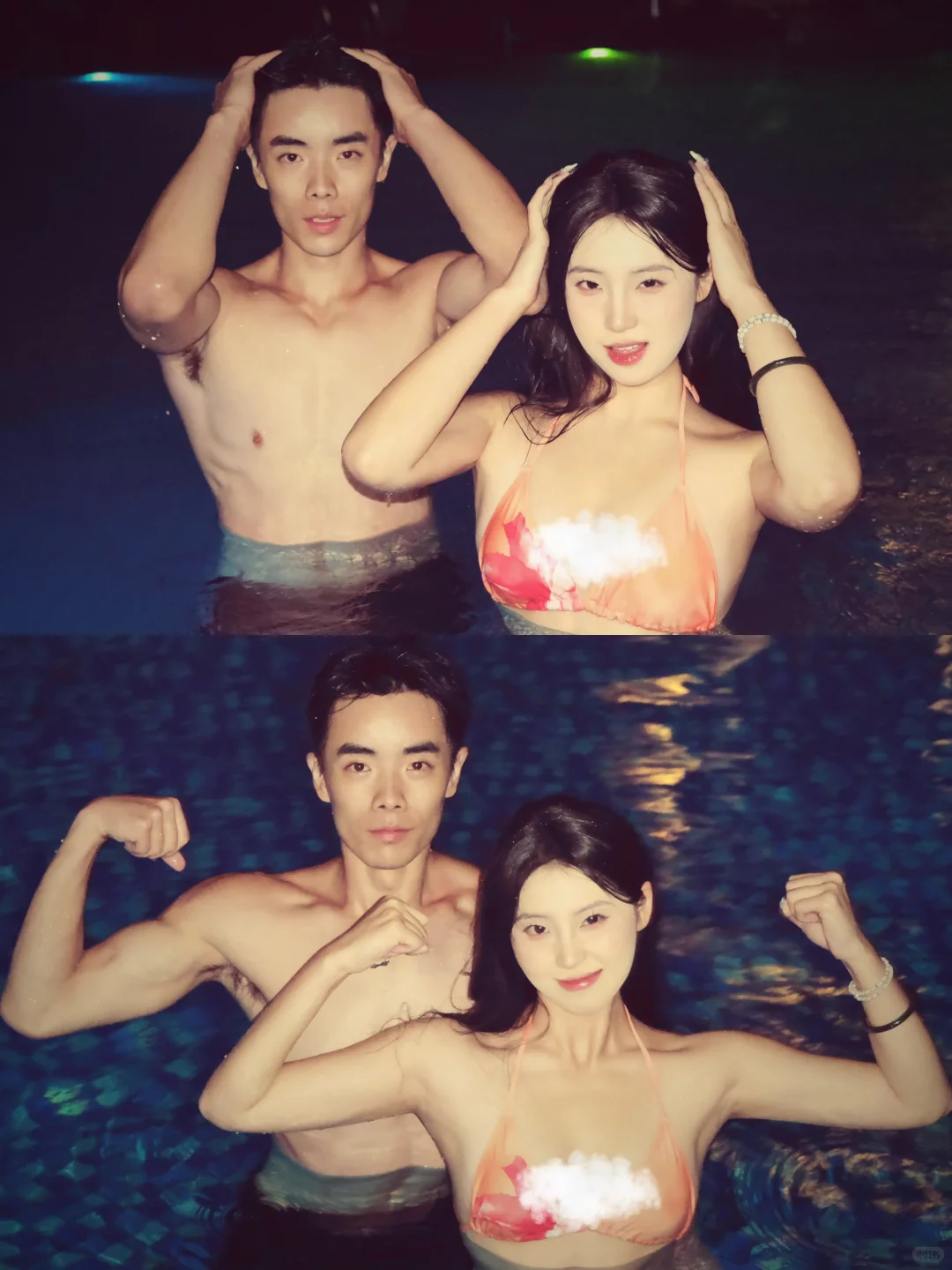 去泳池和男朋友拍的绝了