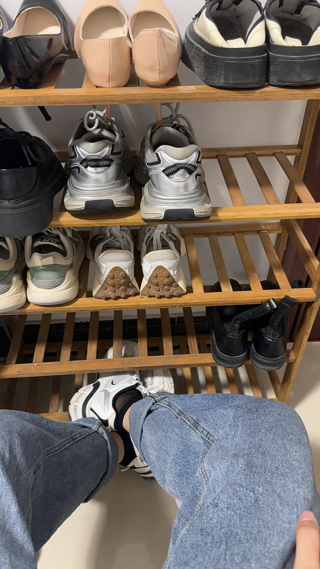 运动鞋配丝袜 绝配