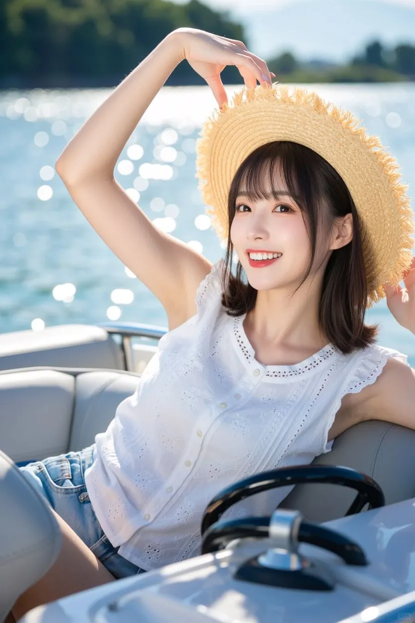 带着草帽的女生