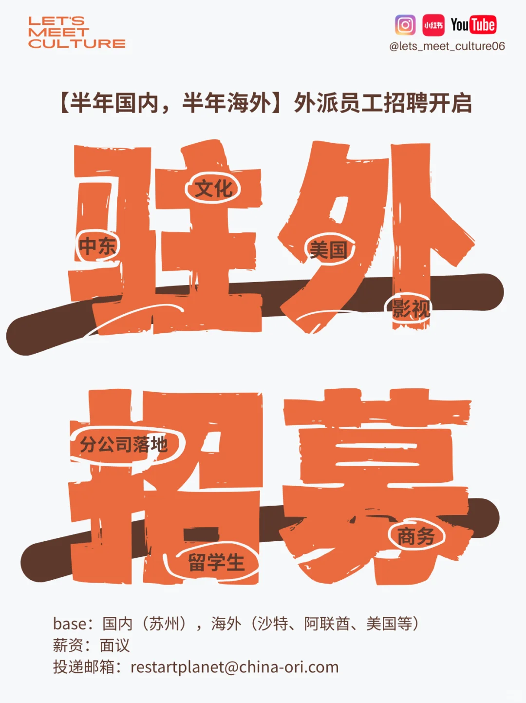 招募外派员工（文化出海赛道）