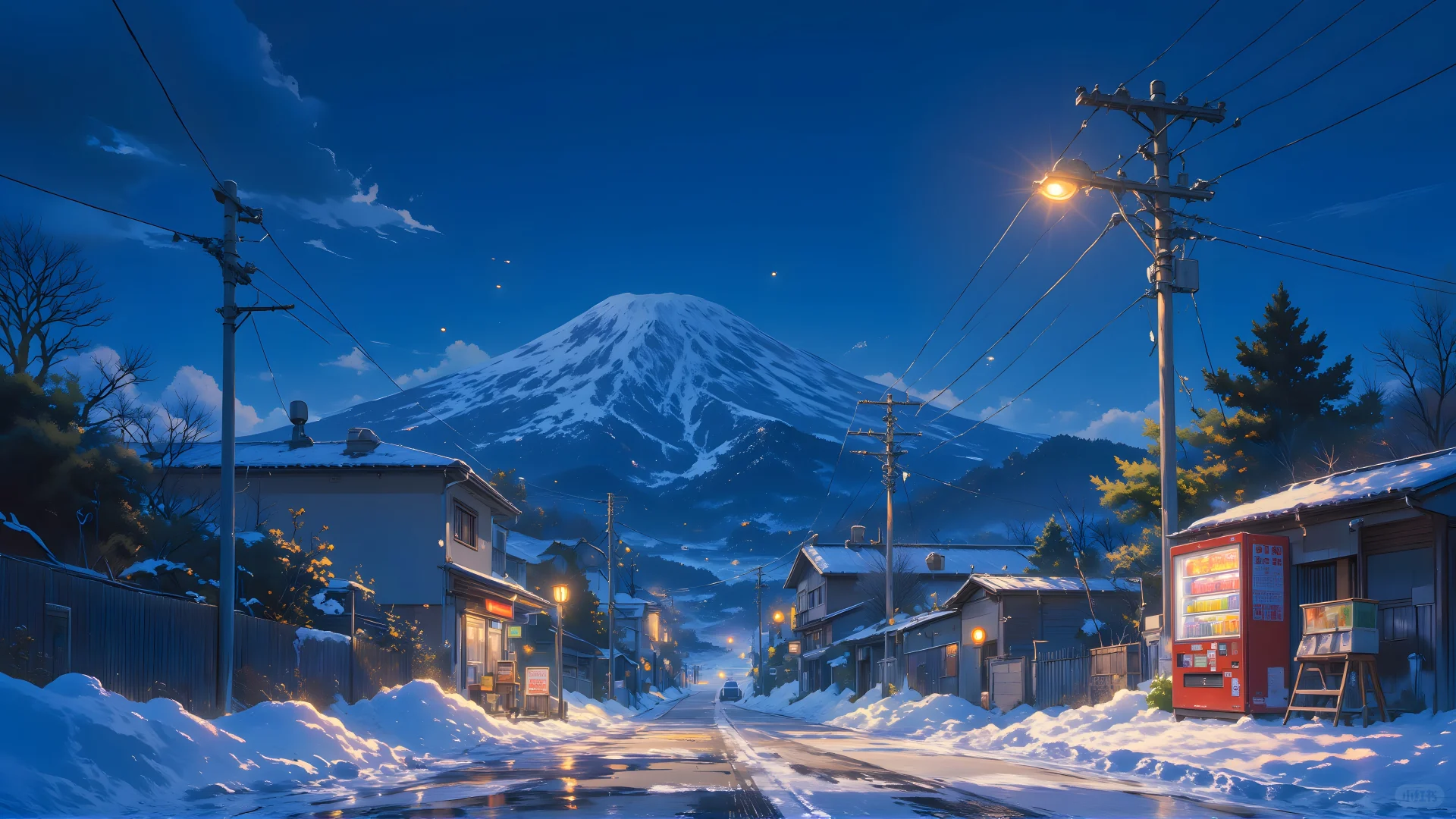 电脑壁纸 35 富士山下，风景如画
